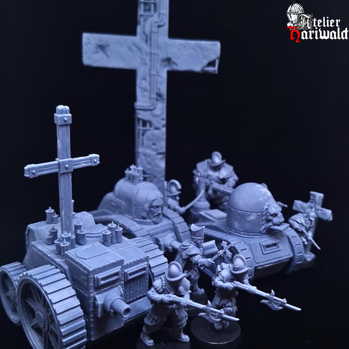 Trench Crusade - figurines alternatives - New Antioch or Pilgrims tanks - Light Individual tanks
