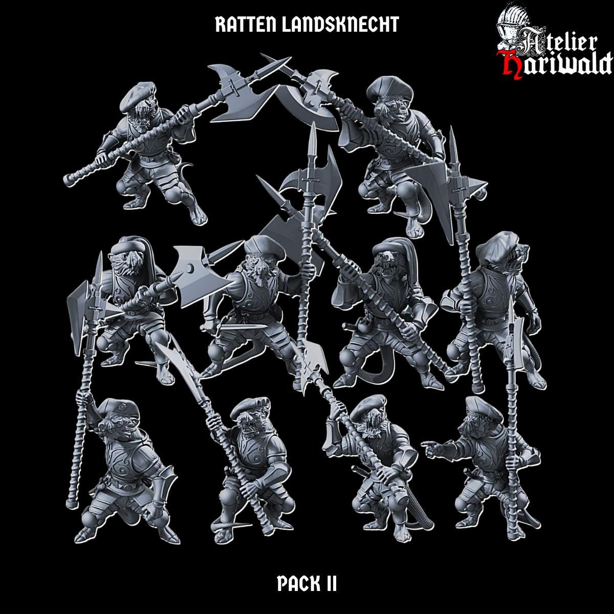 Ratmen - Armored Ratmen - The Old World - Ratten Landsknecht