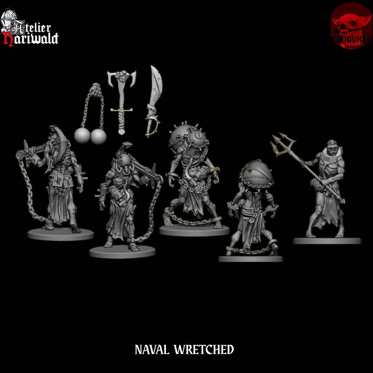 Trench Crusade proxies - Heretics Compatible - Naval Heretic Raiding parties - Wretched troops