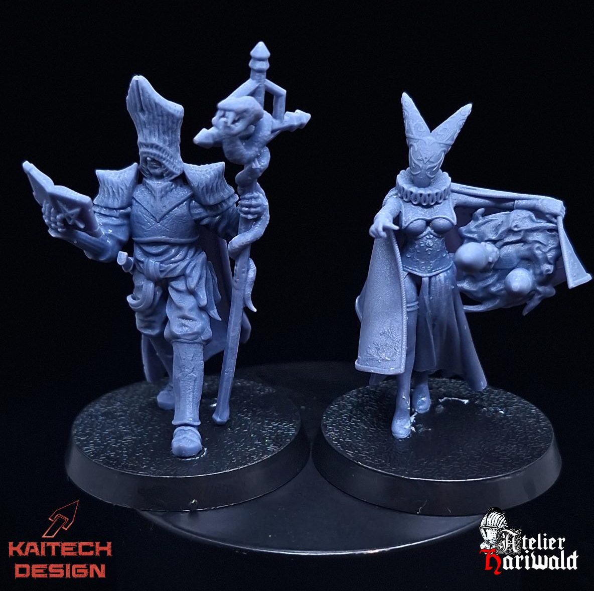 Trench Crusade proxies - Heretics Characters - Artillery Witch and Heretic Priest - personnages hérétiques