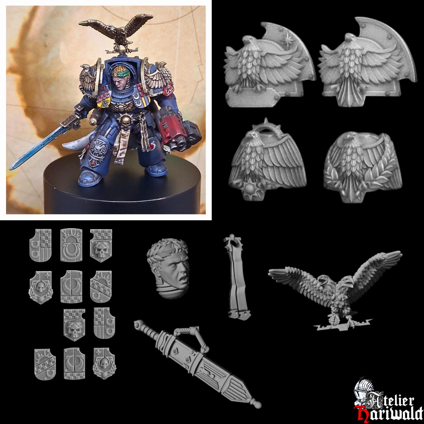 Grimdark wargame - Upgrade kit - ROMAN CONSUL - Heavy Characters