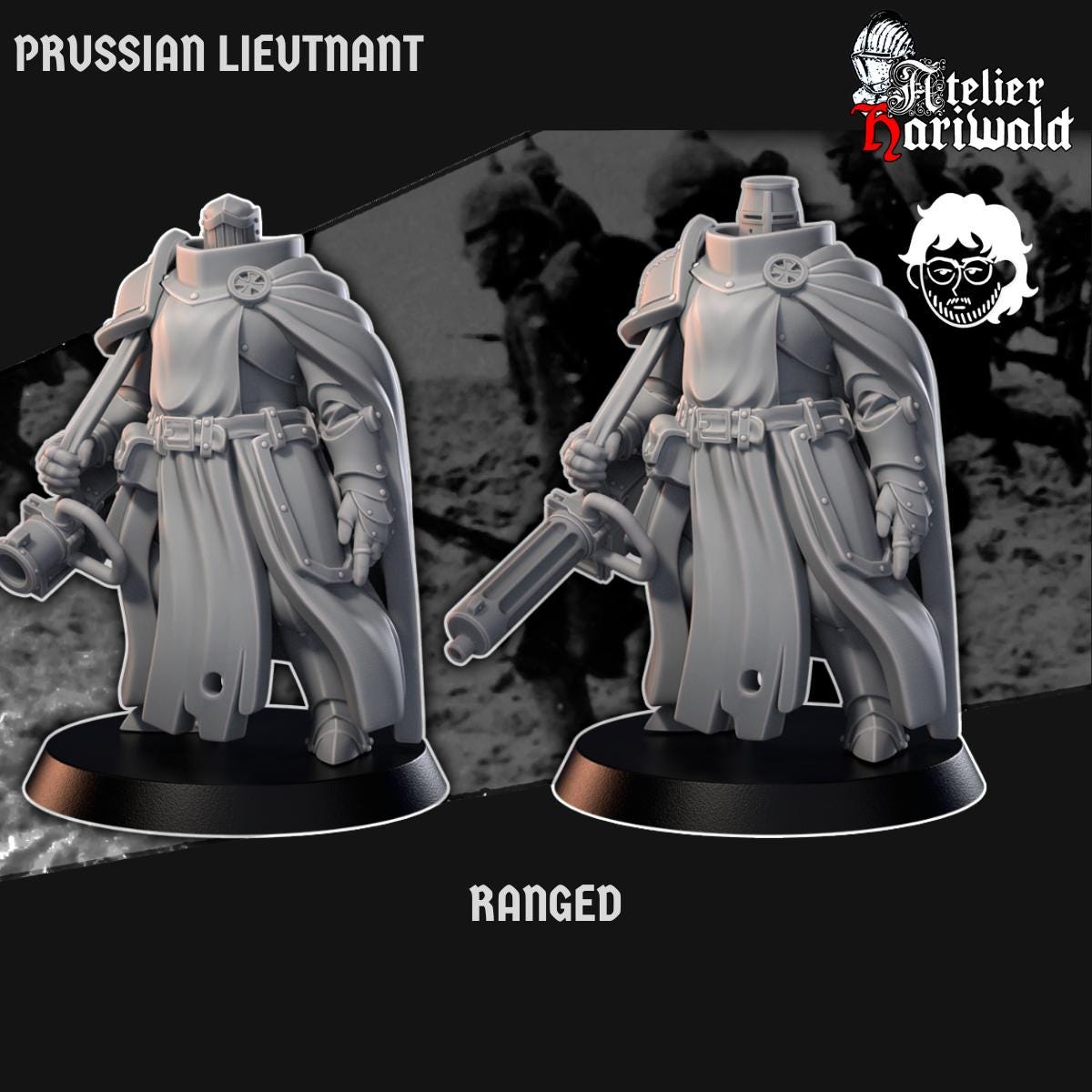Trench Crusade proxies - Trench Pilgrims / New Antioch compatible - Prussian HMI - Heavy Mechanized Lieutenant