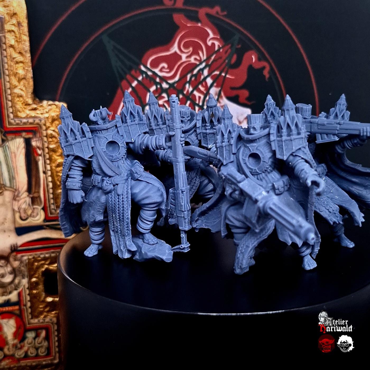 Grimdark Wargame /Trench Crusade proxies / alternative miniatures - Heretic Priest - Legionaries of Greed Court of the Seven Headed Serpent