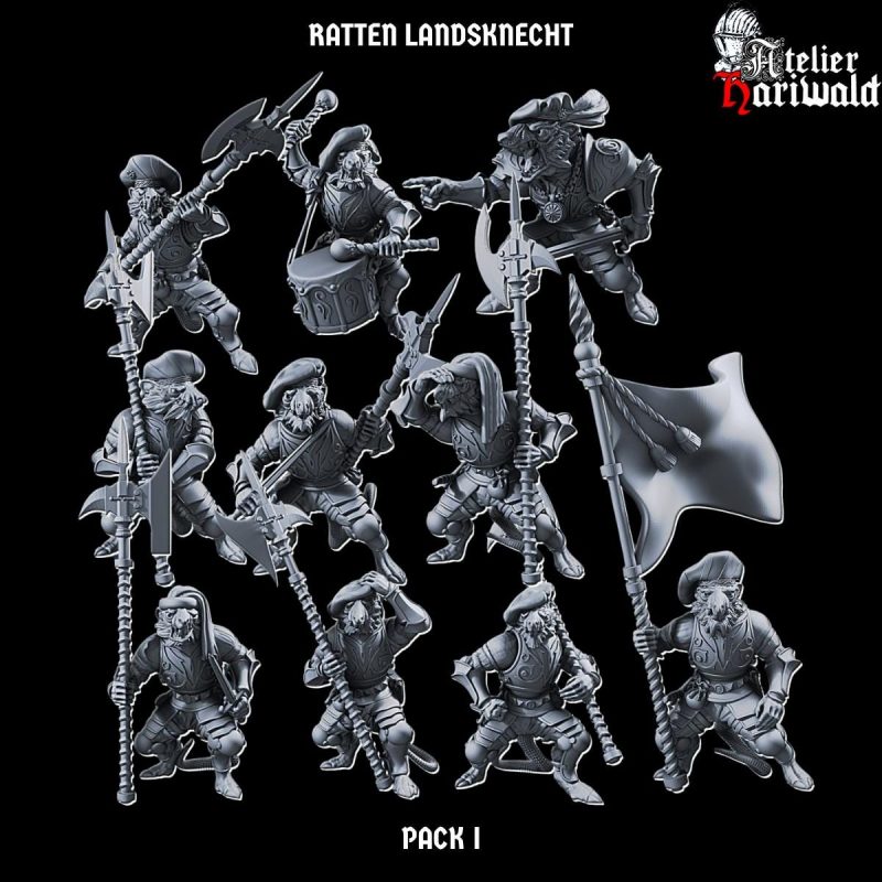 Ratmen - Armored Ratmen - The Old World - Ratten Landsknecht - Atelier ...