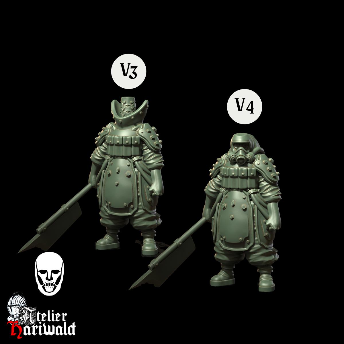 Grimdark miniatures / Trench Crusade alternative miniatures - Combat biologist - mercenaries - new Antioch - turnip28