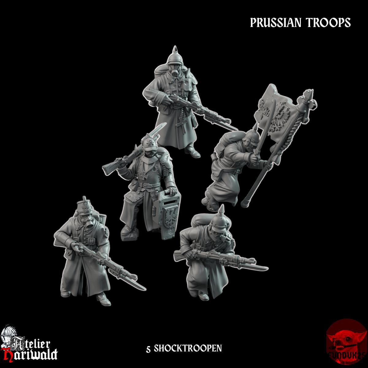 Trench Crusade alternative miniatures - Trench Pilgrims / New Antioch compatible - Prussian Ultimate pack