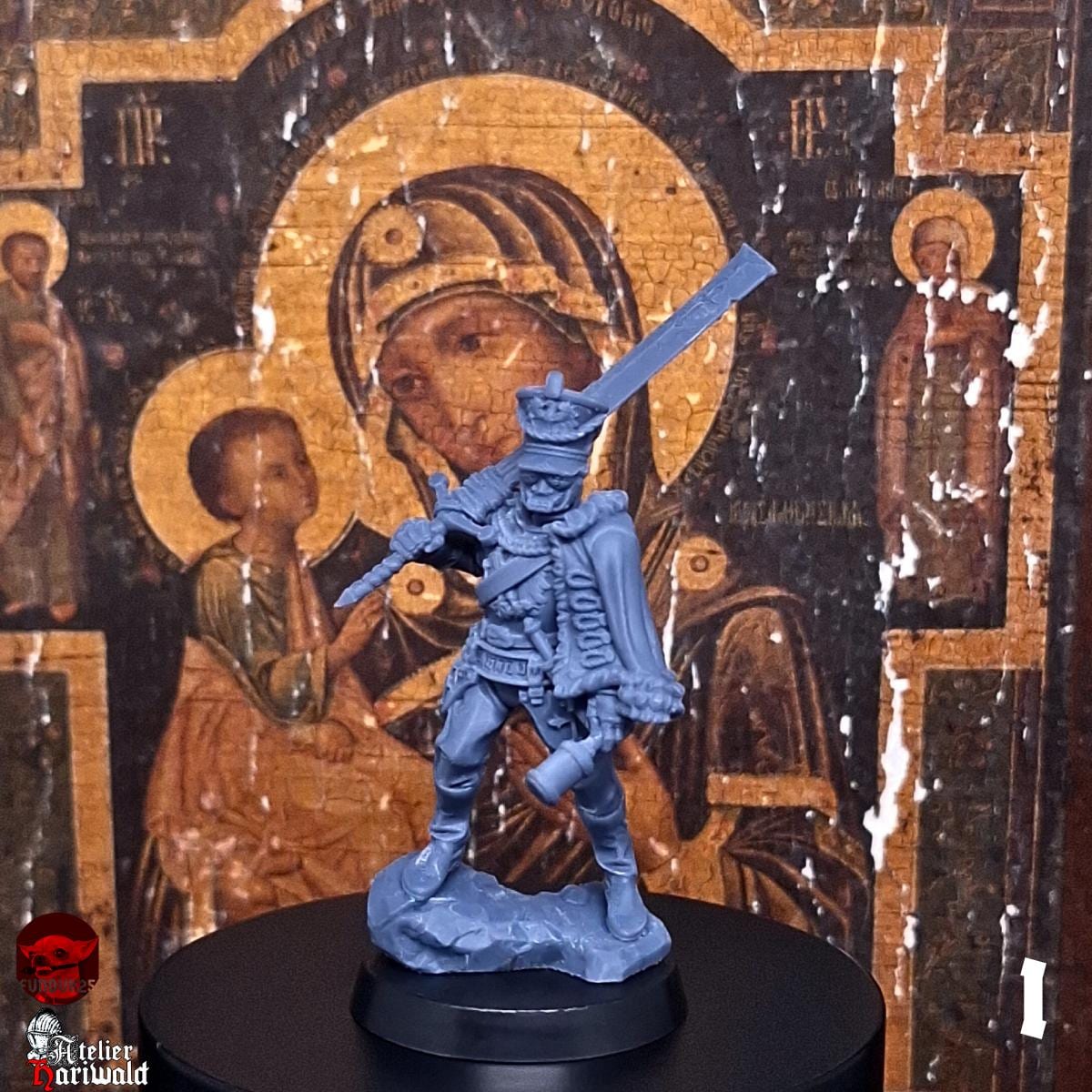 Trench Crusade proxies - Prussians / New Antioch compatible - Characters - Hauptmann - steelhunter