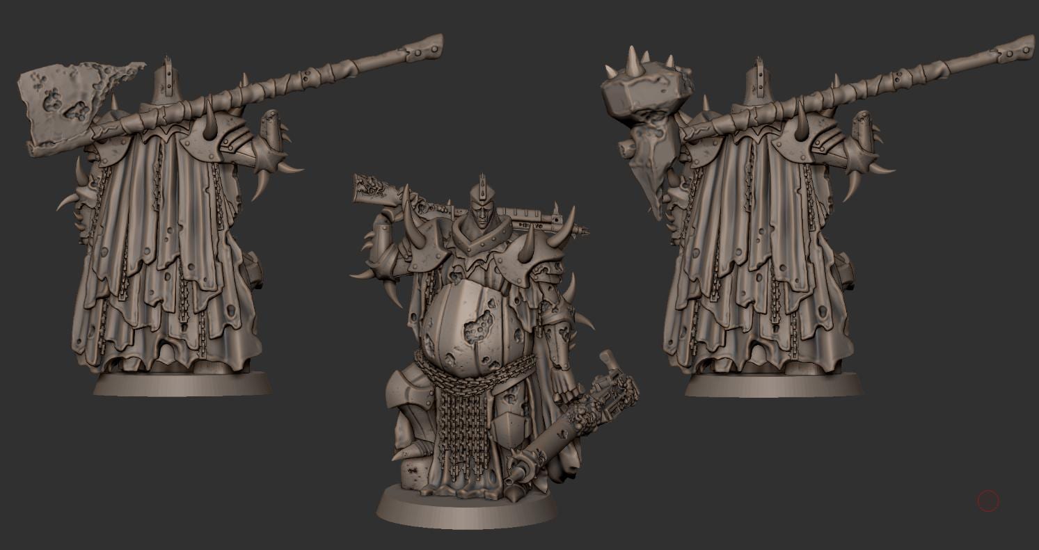 Grimdark Miniatures / TC alternative - Heretics - Plague Knights V2 - Chaos Knights