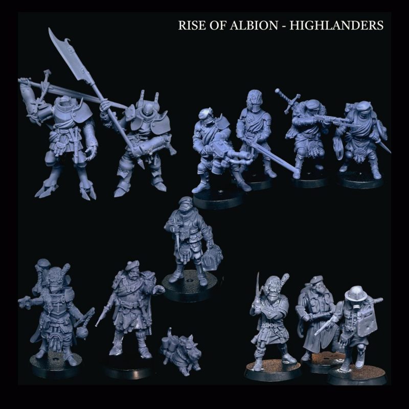 Grimdark Miniatures - Kingdom of Albion - Highlanders full pack