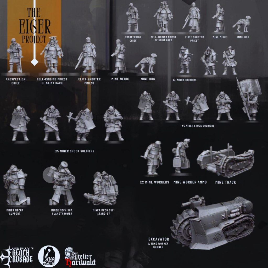 Trench Crusade, approved alternative miniatures - The Eiger Project - New Antioch Subfaction